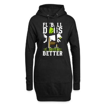 Flyball Hundesport - Hoodie-Kleid - Schwarz - Vorne