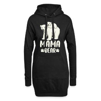 Mama Bear - Hoodie-Kleid - Schwarz - Vorne