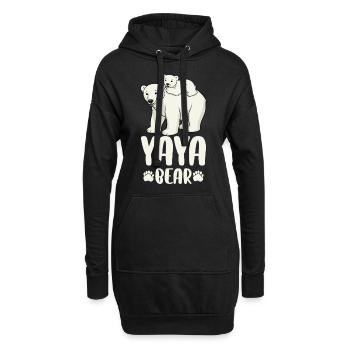Yaya Bear - Hoodie-Kleid - Schwarz - Vorne