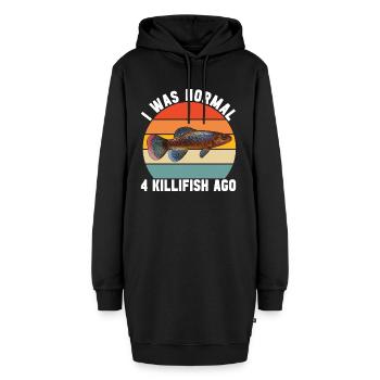 Killifisch Aquarium Amateurs de poissons - Sweat-shirt à capuche long Femme - noir - Devant