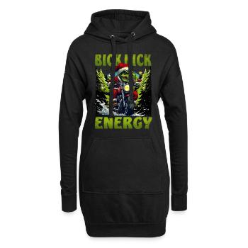 Big Nick Energy Lustiger Weihnachtsmann Weihnachte - Hoodie-Kleid - Schwarz - Vorne