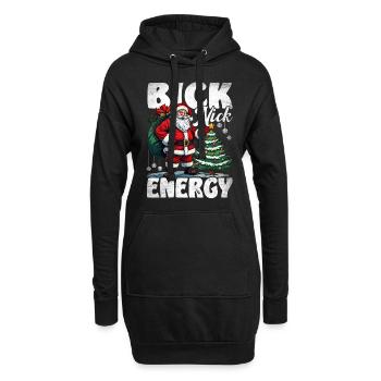 Big Nick Energy Lustiger Weihnachtsmann Weihnachte - Hoodie-Kleid - Schwarz - Vorne