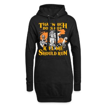 Ce qui ne me tue pas doit courir - Sweat-shirt à capuche long Femme - noir - Devant