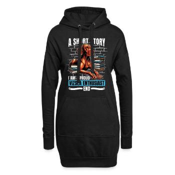 Vizsla Enthusiast A Short Story I Am A Dog Owner - Hoodie-Kleid - Schwarz - Vorne