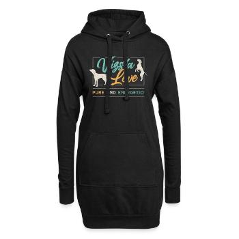 Vizsla Love Pure Et Énergique Propriétaire D’animaux Amoureux Des Chiens - Sweat-shirt à capuche long Femme - noir - Devant