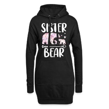 Sister Bear - Hoodie-Kleid - Schwarz - Vorne