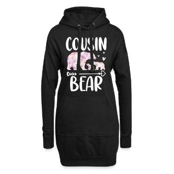 Cousin Bear - Hoodie-Kleid - Schwarz - Vorne