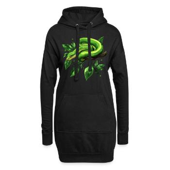 Arbre vert Python Serpents Amoureux Terrarium - Sweat-shirt à capuche long Femme - noir - Devant