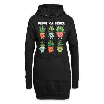 Amoureux des plantes Jardinage drôle - Fier jardinier - Sweat-shirt à capuche long Femme - noir - Devant
