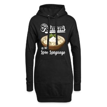 Pelmeni Cuisine russe - Sweat-shirt à capuche long Femme - noir - Devant