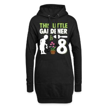 Hobby Jardinier Enfants Jardinage 8ème Anniversaire - Sweat-shirt à capuche long Femme - noir - Devant