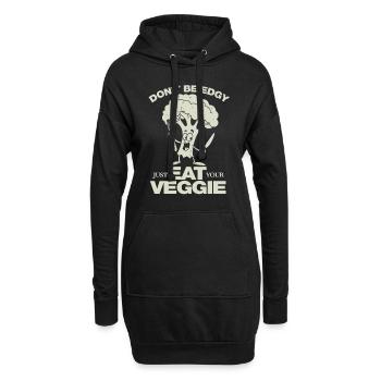 Ne soyez pas énervé, mangez simplement votre Veggie - végétalien - Sweat-shirt à capuche long Femme - noir - Devant