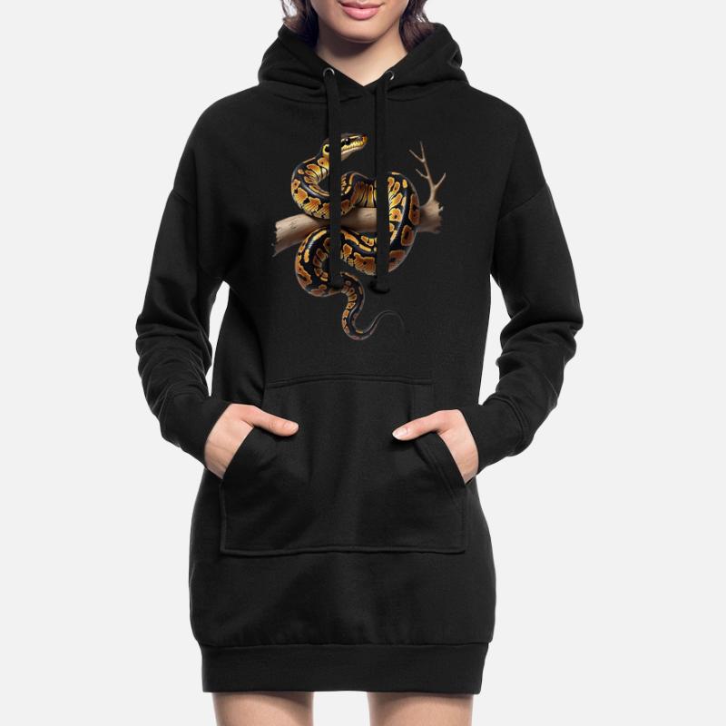 Roi Python Serpents Amoureux Terrarium Python Sweat-shirt à capuche long Femme