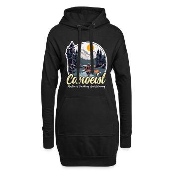 canoë-kayak Maître de la pagaie Aime faire du nautisme - Sweat-shirt à capuche long Femme - noir - Devant