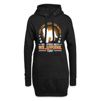 Was würde Schafpudel tun Altdeutscher Hütehund - Hoodie-Kleid - Schwarz - Vorne