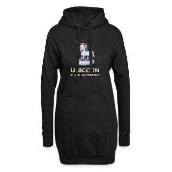 Mode Licorne activé - Sweat-shirt à capuche long Femme - noir - Devant