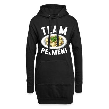 Pelmeni Cuisine russe - Sweat-shirt à capuche long Femme - noir - Devant