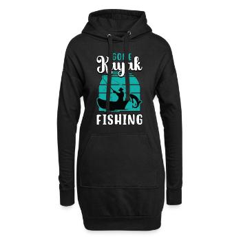 Gone Kayak Fishing Loves Canoeing Kayak Fisher - Hoodie-Kleid - Schwarz - Vorne