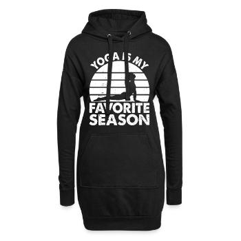Le yoga est ma saison préférée - Funny Yoga - Sweat-shirt à capuche long Femme - noir - Devant