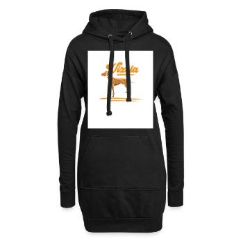 Ich gehöre zu dem Magyar Vizsla Vorstehhund - Hoodie-Kleid - Schwarz - Vorne