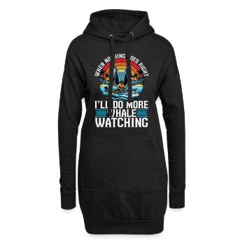 Observation des baleines quand rien ne va Biologiste marin - Sweat-shirt à capuche long Femme - noir - Devant