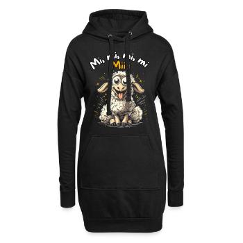 Mi Mi Mi Mi Miii - Lustiges Schaf Design - Hoodie-Kleid - Schwarz - Vorne