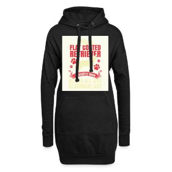 Flat Coated Retriever beschützt mich - Hoodie-Kleid - Schwarz - Vorne