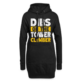 Industriekletterer Tower Climber Industrieklettern - Hoodie-Kleid - Schwarz - Vorne