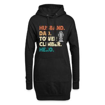 Grimpeurs industriels Tours Grimpeurs industriels - Sweat-shirt à capuche long Femme - noir - Devant