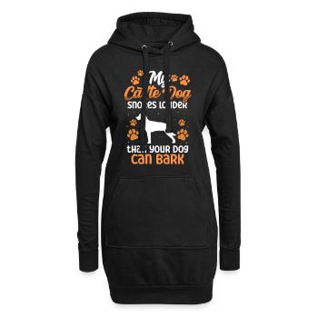Australian Cattle Dog ronfle bruyant chien de bétail - Sweat-shirt à capuche long Femme - noir - Devant