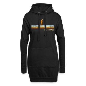 Saxophone Retro Vintage Saxophone - Hoodie-Kleid - Schwarz - Vorne