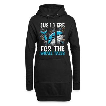 Whale Watching Just Here For Marine Animal Sailing - Hoodie-Kleid - Schwarz - Vorne