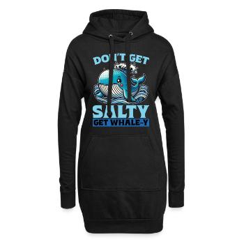 Whale Watching Don't Get Salty Get Sea Creatures - Hoodie-Kleid - Schwarz - Vorne