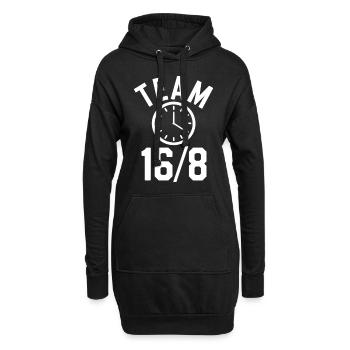 Jeûne intermittent Jeûne intermittent - Sweat-shirt à capuche long Femme - noir - Devant
