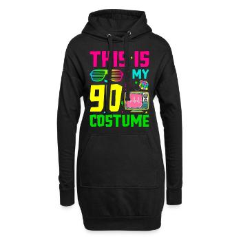 This Is My 90s Costume - Hoodie-Kleid - Schwarz - Vorne