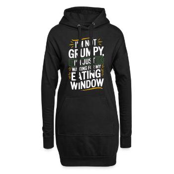 Intervallfasten Intermittierendes Fasten - Hoodie-Kleid - Schwarz - Vorne