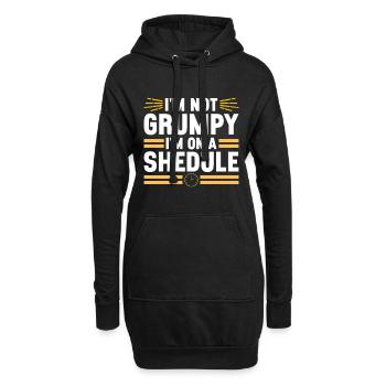 Intervallfasten Intermittierendes Fasten - Hoodie-Kleid - Schwarz - Vorne