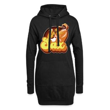 Saxophone Retro Vintage 70s Sax - Hoodie-Kleid - Schwarz - Vorne