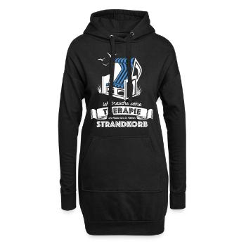 Ich brauche keine Therapie - Strandkorb - Hoodie-Kleid - Schwarz - Vorne