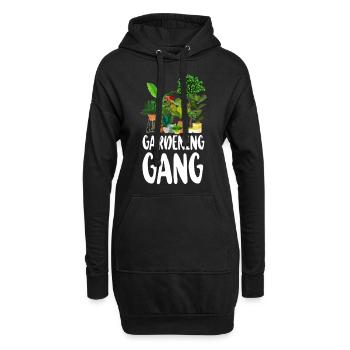 Amoureux des plantes Amis jardiniers - Sweat-shirt à capuche long Femme - noir - Devant