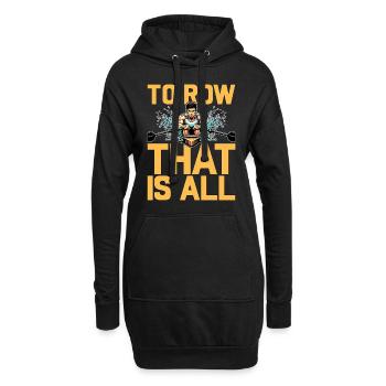 Water Rowing To Row That Is All Loves Water Sports - Hoodie-Kleid - Schwarz - Vorne