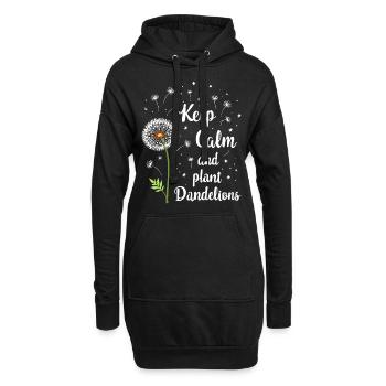 Dandelion Dandelion Lover Floral Floral - Sweat-shirt à capuche long Femme - noir - Devant