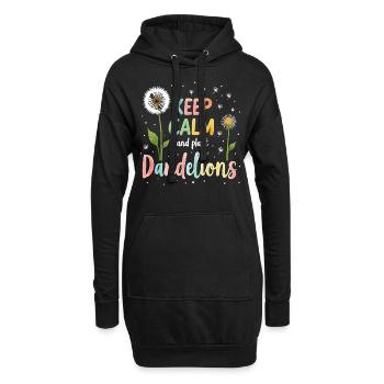 Dandelion Dandelion Lover Floral Floral - Sweat-shirt à capuche long Femme - noir - Devant