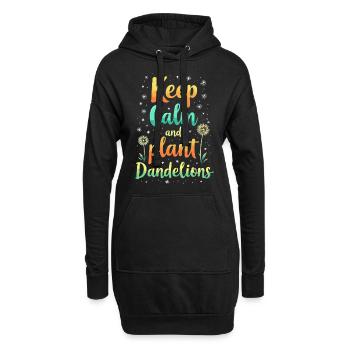Dandelion Dandelion Lover Floral Floral - Sweat-shirt à capuche long Femme - noir - Devant