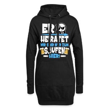 Poltern Männer T-Shirt Polterabend Männer Polterer - Hoodie-Kleid - Schwarz - Vorne