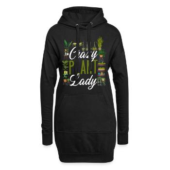 Plant Lover Gardening Crazy Plant - Hoodie-Kleid - Schwarz - Vorne