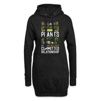 Plant Lover Gardening I'm Not - Hoodie-Kleid - Schwarz - Vorne