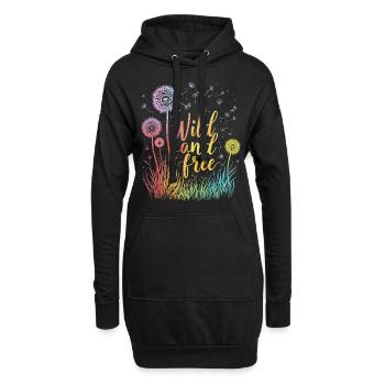 Dandelion Dandelion Lover Floral Floral - Sweat-shirt à capuche long Femme - noir - Devant