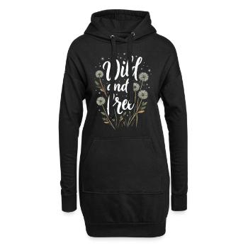 Dandelion Dandelion Lover Floral Floral - Sweat-shirt à capuche long Femme - noir - Devant