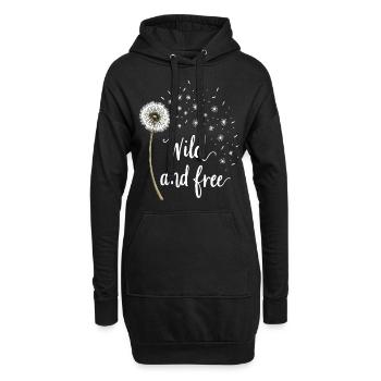Dandelion Dandelion Lover Floral Floral - Sweat-shirt à capuche long Femme - noir - Devant